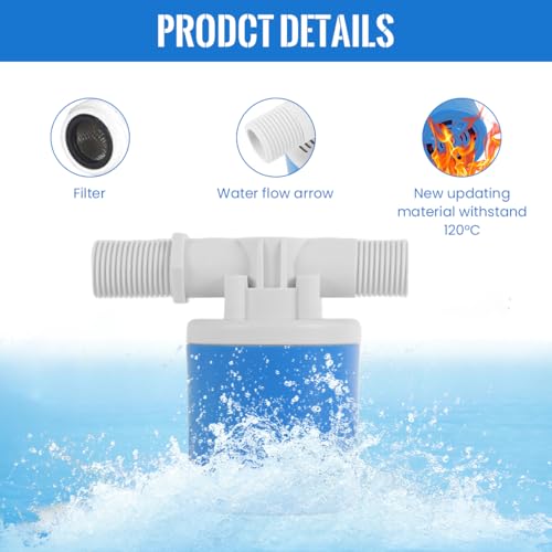HASTHIP® 1/2 Inch Automatic Water Level Control Float Valve Side Inner Used for Tanks Solar Systems Aquariums Auto Pots Toilets 3 PCS HASTHIP® 1/2 Inch Automatic Water Level Control Float Valve Side Inner Used for Tanks Solar Systems Aquariums Auto Pots Toilets 3 PCS
